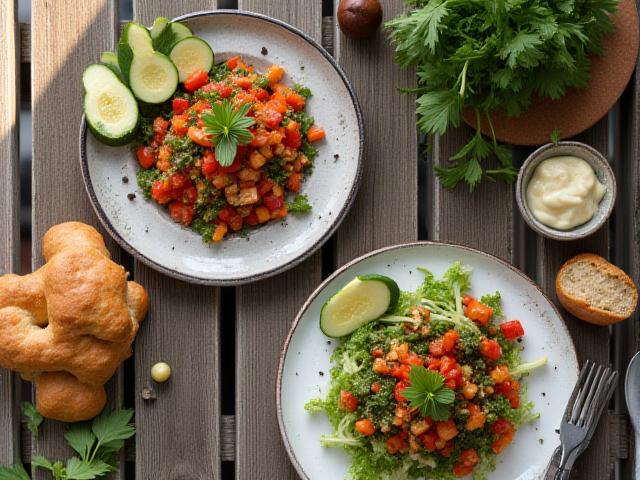 採れたて野菜を使ったランチ