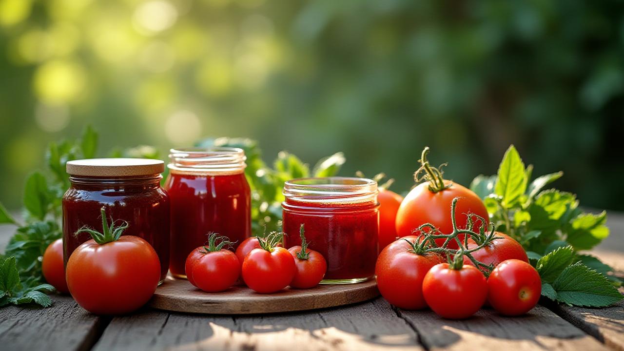 美しい木製のテーブルに並べられた江東区産の新鮮な野菜と手作りジャム